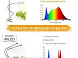 Фитолампа прищепка-зажим на две лампы гибкая "гусиная шея" солнечный полный спектр - фото 1