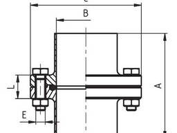 Фланцевое соединение ПН 10 (22930 AS) - DIN 11 864-2-A - AISI 316L