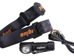 Фонарь светодиодный аккумуляторный налобный Ombra A90066