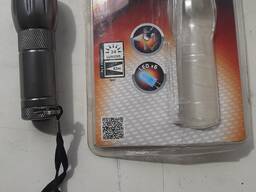 Фонарь светодиодный, карманный, серый корпус