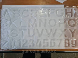 Форма для эпоксидной смолы алфавит