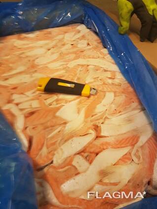 ASC, MSC frozen fish products from the cold store in Lithuania.