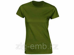 Футболка женская с О-образным вырезом, 180гр, 95% хлопок 5% спандекс