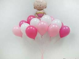 Воздушные шарики на выписку из роддома и день рождение!