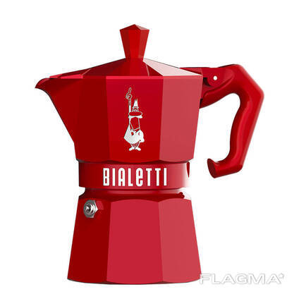Гейзерная кофеварка Bialetti Moka Express Exclusive Red 9056, 6 чашек