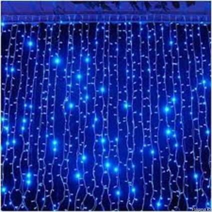 Led гирлянда " Шторки Занавес" 2*2м черный провод