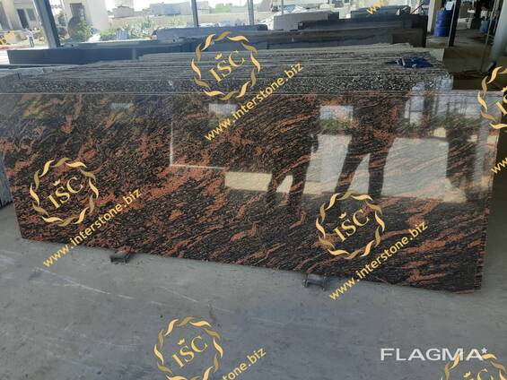 Гранит Tiger Skin, Wine Red, Brown Granite