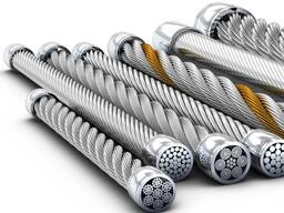 Канат ГОСТ 3079-80 D= 5,8-75 мм, Покрытие: оцинкованный; светлый в Павлодаре