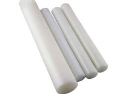 Капролоновые стержни D= 10-500 мм, L= 0,025-1,23 м, Марка: ПА 6; ПА 6 марка "Б"; ПА 6-МГ