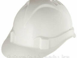 Каска защитная из ударопрочной пластмассы, белая