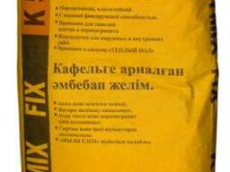 Клей усиленный для керамогранита, FIX K 500 морозостойкий.