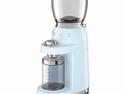 Кофемолка Smeg CGF11PBEU, пастельный голубой, 150 Вт, 30 степеней помола, Евровилка. ..