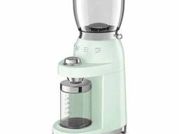 Кофемолка Smeg CGF11PGEU, пастельный зеленый, 150 Вт, 30 степеней помола, Евровилка. ..