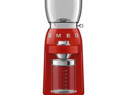 Кофемолка Smeg CGF11RDEU, красный, 150 Вт, 30 степеней помола, Евровилка. ..
