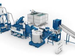 Комплекс для измельчения и мойки сильнозагрязненного пленочного и тканого материала