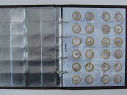 Комплект листов 200х250 мм. , для памятных юбелейных 10-рублёвых монет, с описанием монет