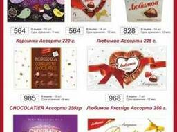 Конфеты в художественной коробке