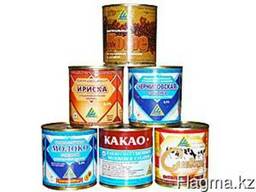 Консервы рыбные, мясные, овощные, фруктовые, молочные.