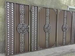 Кованые ворота и калитка " Шанырак"- 170.000.
