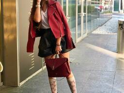 Кожаная женская куртка