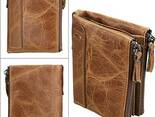 Кожаное портмоне от воровства с карточек/RFID protected/Нови - фото 3