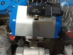 Кран шаровый DN 50 с пневматическим приводом и блоком концевых в