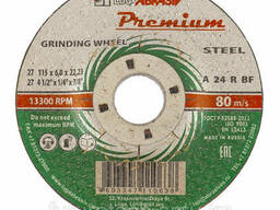 Круг зачистной по металлу, 115 х 6 х 22 мм, Премиум. ..
