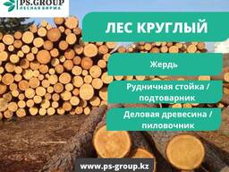 Круглый лес, жердь, рудничная стойка, пиловочник.
