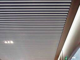 Кубообразный реечный потолок Белый