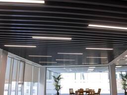 Кубообразный Реечный Потолок Серый