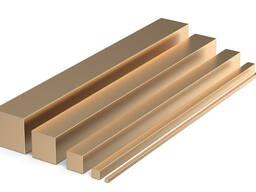 Латунный квадрат ЛС59-1; Л63; ЛМц58-2, Сторона: 3-110 мм, L= 0,03-3,01 м