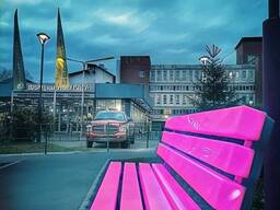 Лавочки парковые светящиеся антивандальные стекловолокно с RGB подстветкой со спинкой