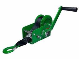 Лебедка ручная барабанная Hitch HW 1100, 1100 кг, лента 10 м