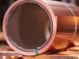 Лента медная 0,015—7 мм, ширина 5—1000 мм, марки М1; М1м; Cu—Dhp