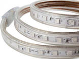 Лента светодиодная в ПВХ оболочке SMD5050-60L-220-RGB. Светящаяся лента меняющая цвет. .. - фото 1