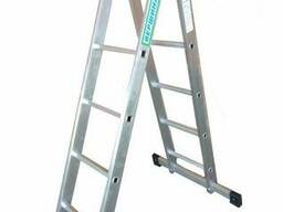 Лестница 2-х секционная алюминиевая шарнирная 
2*5