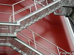 Лестницы маршевые с площадками и опорами