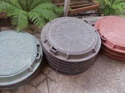 Люки пластиковые, чугунные 1,5 тон, 3 тон, 6 тон