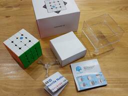 Магнитный Кубик "Gan 460M" 4 на 4. Головоломка 4x4x4. Magnetic color.