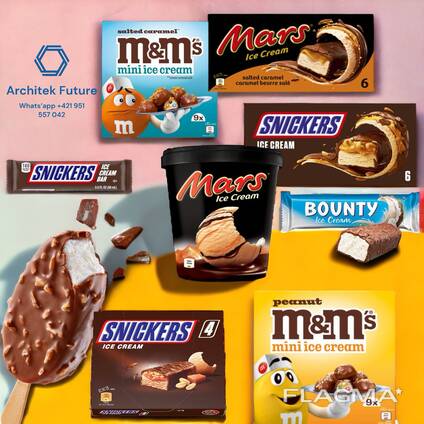 Mars, Bounty, Twix, Snickers, M&amp;M’s