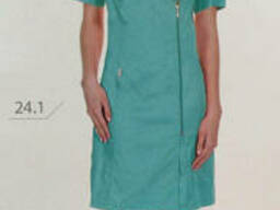 Медицинский Халат Женский "Medical Droup" Коттон Бирюзовый