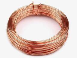 Медная проволока Марка : ММ; М1…, Диам. : 0,02–8 мм, Маркир. : ДКРНМ; ДКРНТ… в Шымкенте