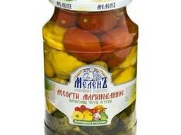 Мелень патиссоны, черри, огурцы Ассорти маринованное 900 г.