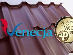 Модульная Металлочерепица Venecja, цвет красный