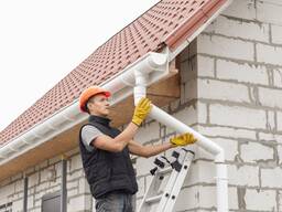 Монтаж водосточной системы. Монтаж водоотведения. Гарантия качества! Астана и область