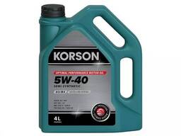 Моторное масло полусинт. Korson 5W-40 SEMI Synthetic A3/B4 4л KS00082
