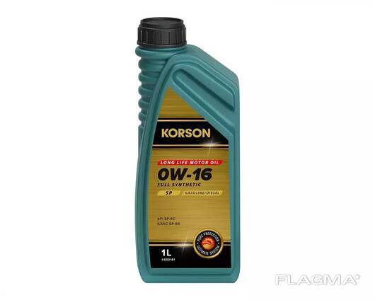 Моторное масло синт. Korson 0W-16 FULL Synthetic SP 1л KS00181