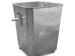 Мусорный контейнер для ТБО объем 750 литров, На поворотных колесах 75мм. без крышки