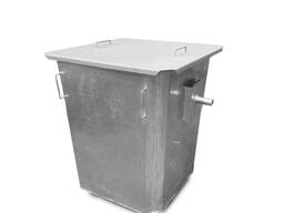 Мусорный контейнер для ТБО объем 750 литров, с крышкой, без колес
