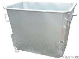 Мусорный контейнер оцинкованный 1100 л без крышки без колес